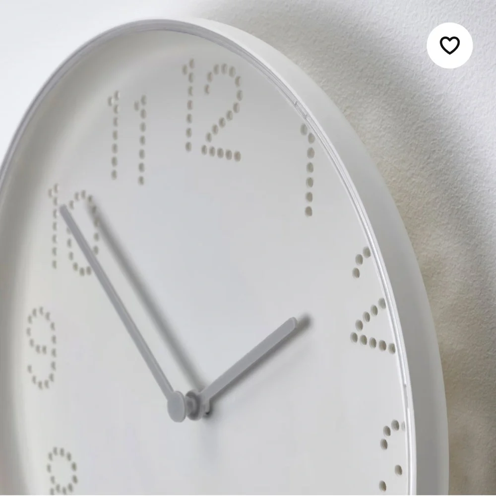 TROMMA wall clock, white, 9 ¾ (25 cm)